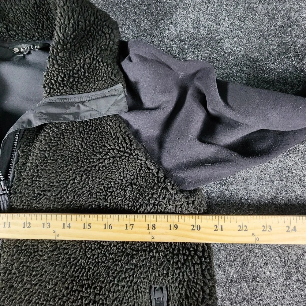 Athleta Range Black Sherpa Fleece Jacket‎ Full Zip Women's Size Small